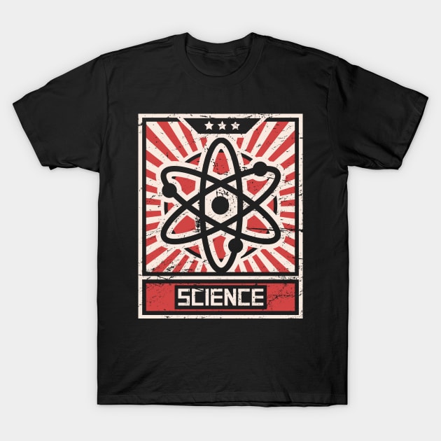 SCIENCE | Vintage Atom Propaganda T-Shirt by MeatMan